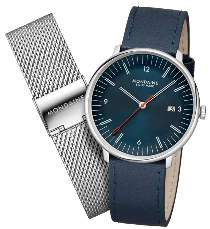 Mondaine Doppio 41mm Mens Watch MLE.41240.LQV.SET