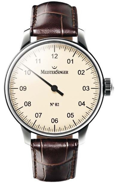 MeisterSinger Watch N. 02 AM6603 Croco Print Brown