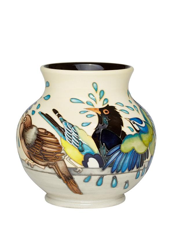 Moorcroft Bird Bath Limited Edition Vase, MCR-253