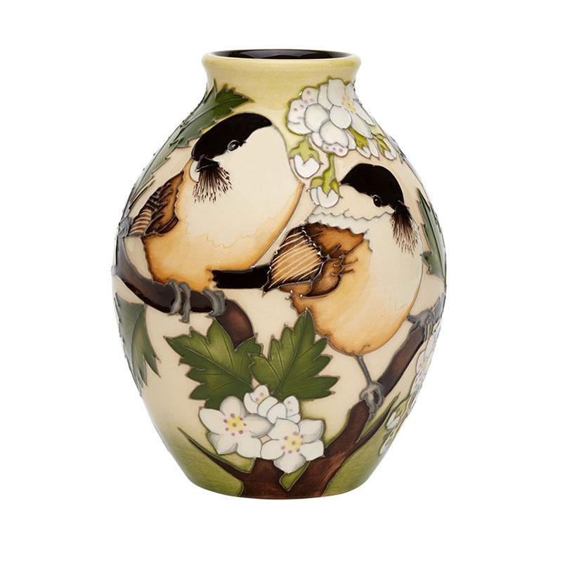 Moorcroft Limited Edition Willow Tits Vase MCR-107