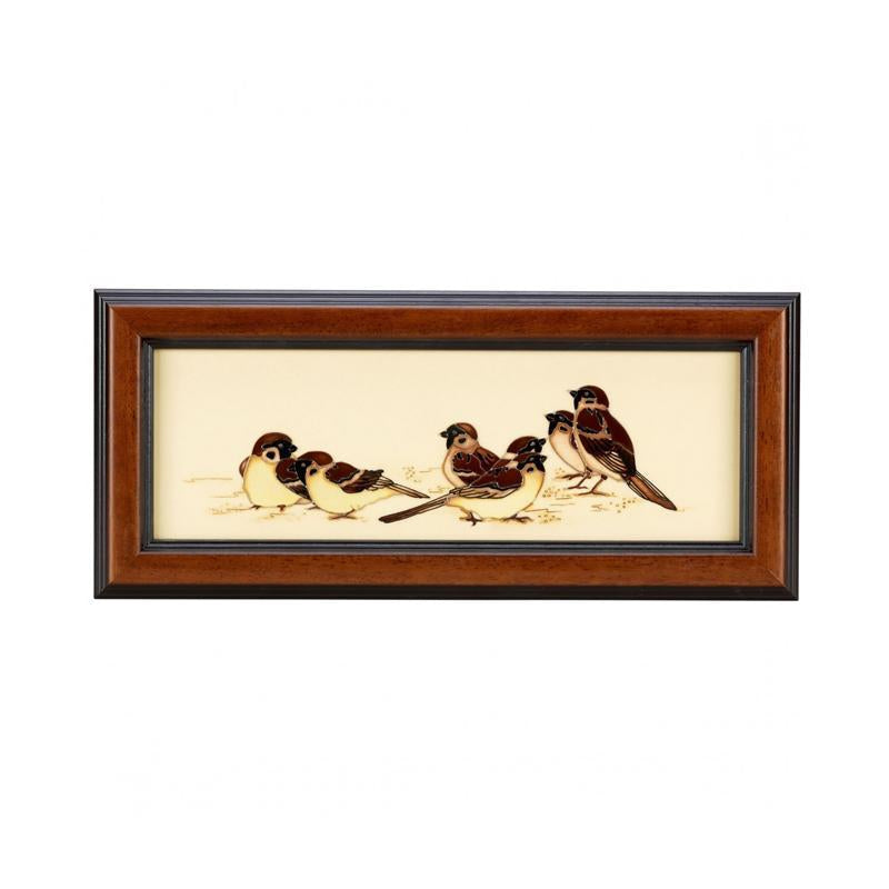 Moorcroft Numbered Edition Tree Sparrows Plaque MCR-127