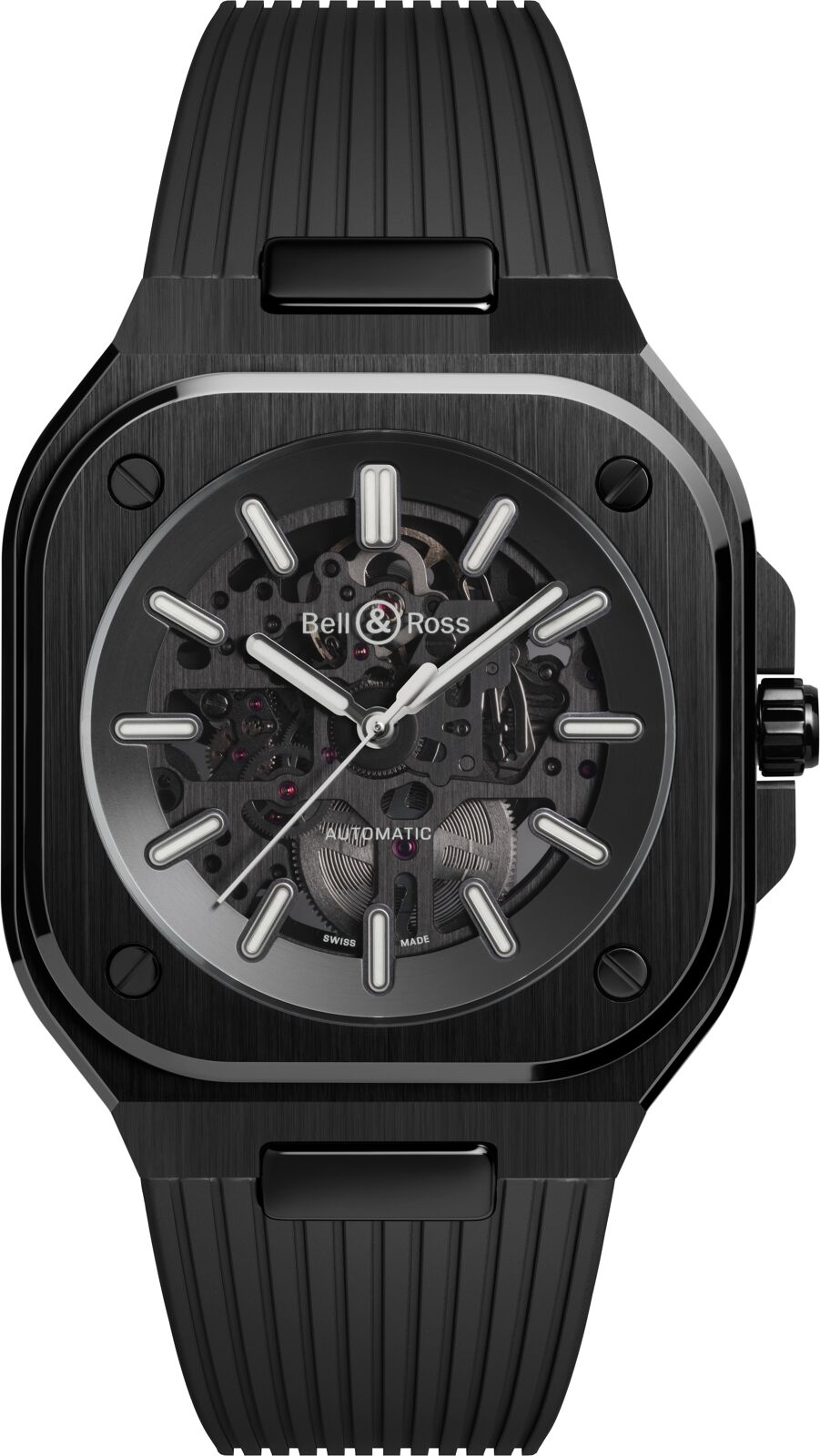 Bell && Ross Watch BR 05 Skeleton Black Ceramic BR05A-BL-SK-CE/SRB