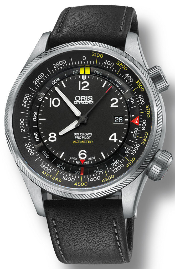 Oris Watch Big Crown ProPilot Altimeter Meters Leather 01 733 7705 4164 Leather