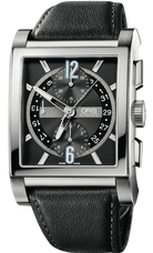 Oris Watch Rectangular Titan Chronograph Leather 01 674 7625 7064-07 5 27 71FC