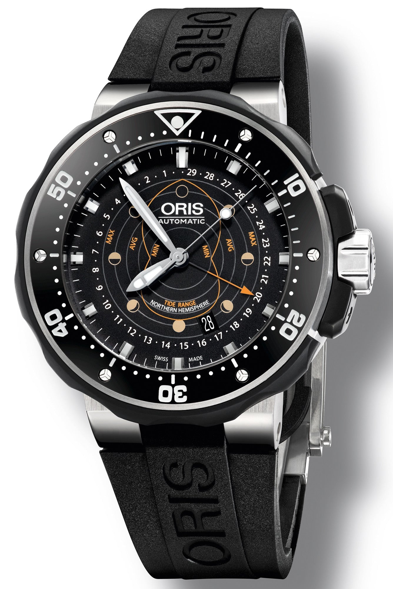 Oris Watch ProDiver Pointer Moon Southern Hemisphere Rubber 01 761 7682 7134 Set