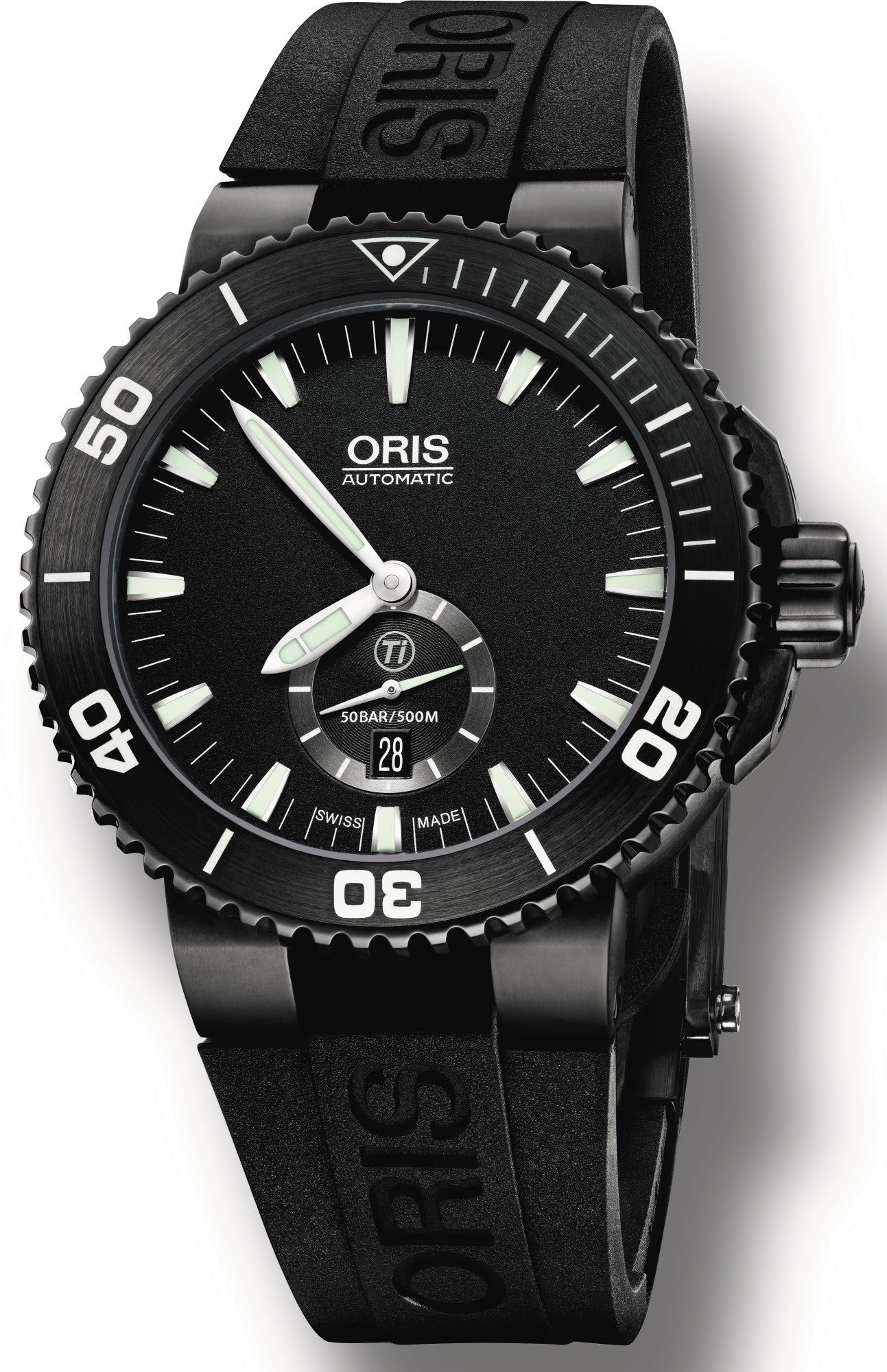 Oris Watch Aquis Date Small Second DLC Rubber 01 739 7674 7754-07 4 26 34BTE