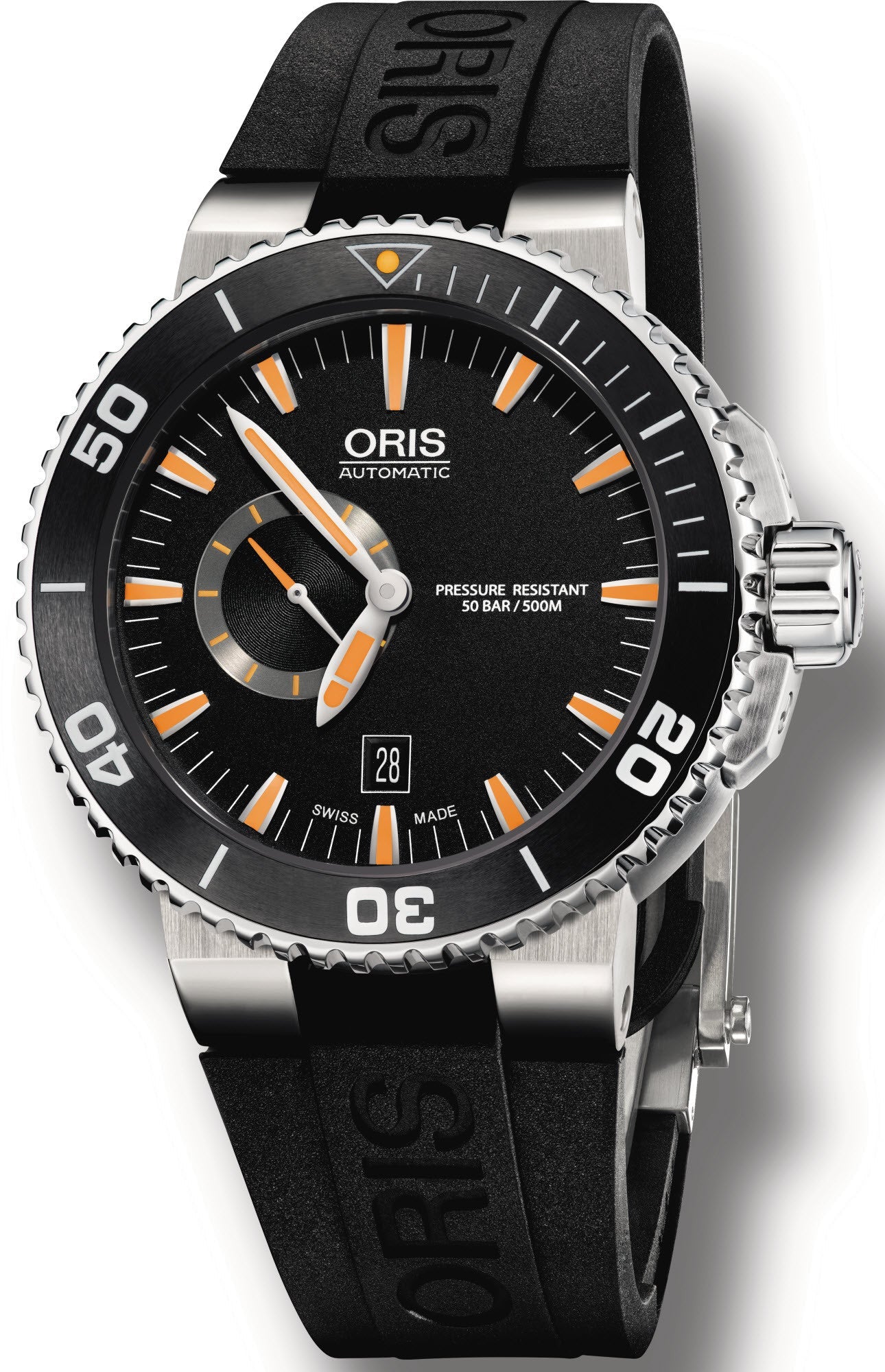 Oris Watch Aquis Date Small Second Black Rubber 01 743 7673 4159-07 4 26 34EB