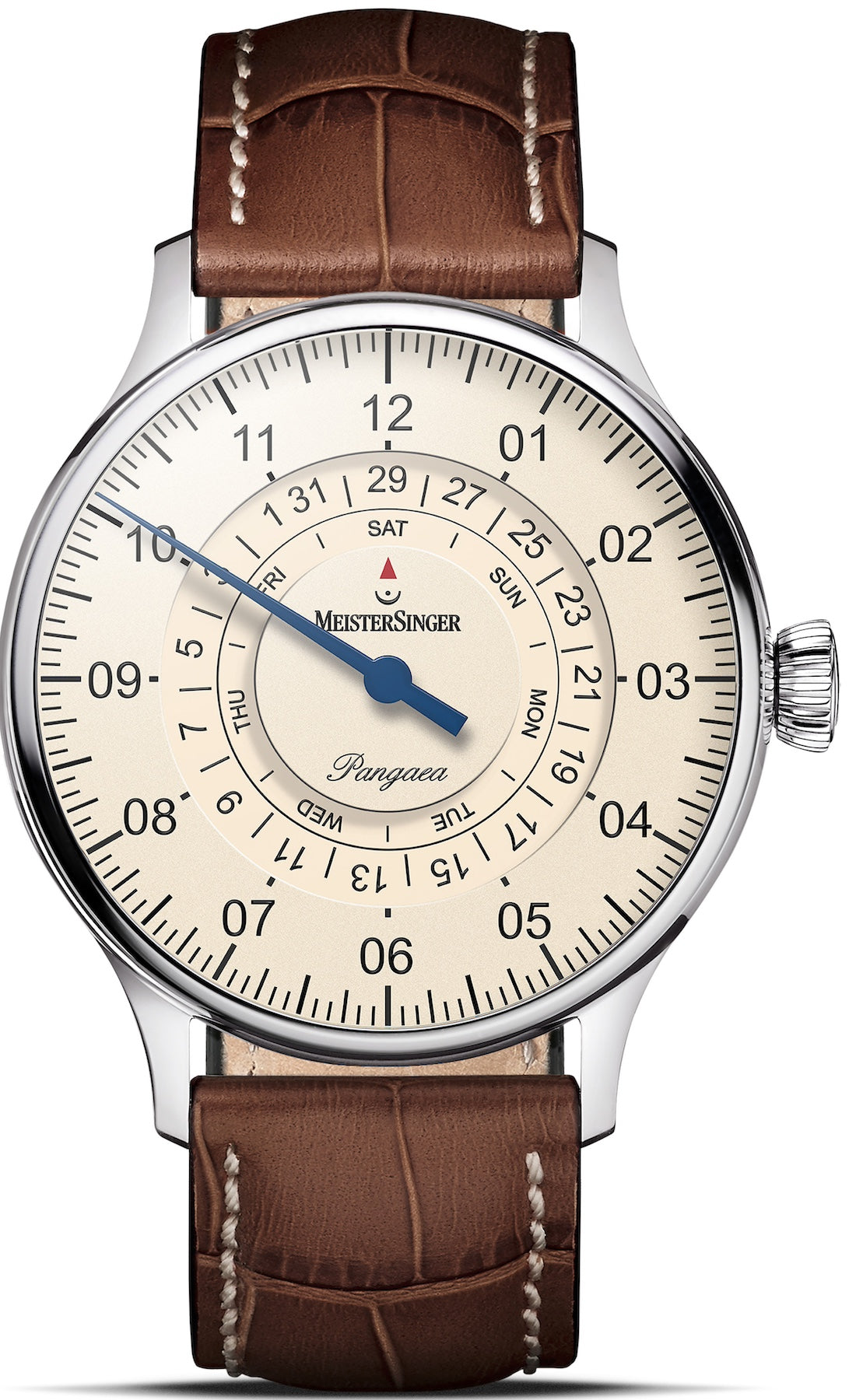 MeisterSinger Watch Pangaea Day Date PDD903 Croco Print Brown