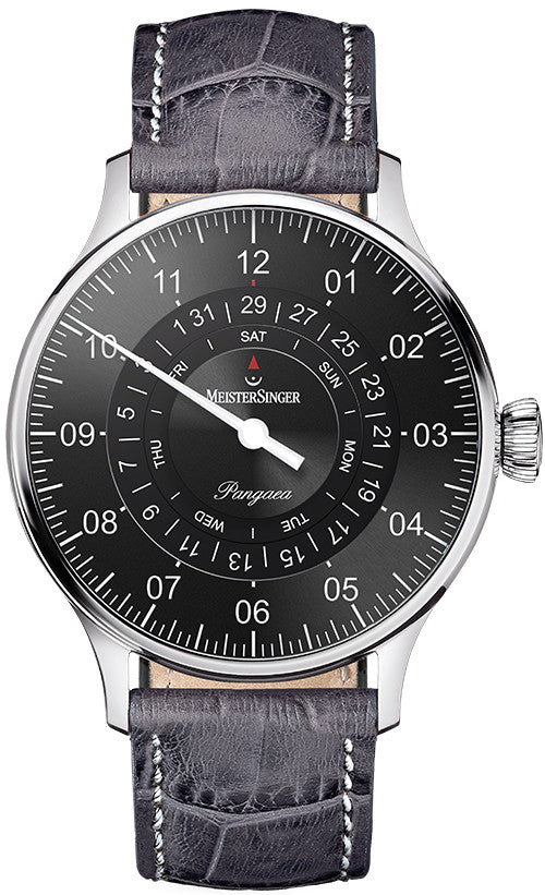 MeisterSinger Watch Pangaea Day Date PDD907 Croco Print Grey