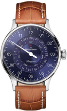 MeisterSinger Watch Pangaea Day Date PDD908 Croco Print Cognac