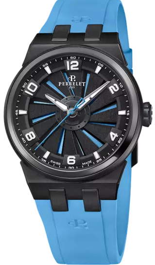 Perrelet Watch Turbine Titanium Ice Blue A4067/7