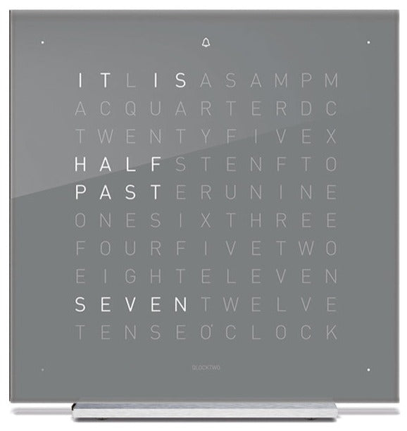 QLOCKTWO Clock Touch Acrylic Glass Earl Grey Tea