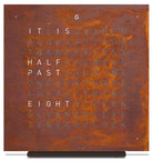 QLOCKTWO Clock Touch Metal Rust