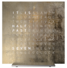 QLOCKTWO Earth 13.5 Creators Edition Silver And Gold Table Clock T4SENSG