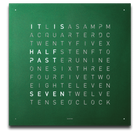 QLOCKTWO Earth 45 Green Velvet Wall Clock QT4ENRGVC