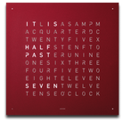 QLOCKTWO Earth 45 Red Velvet Wall Clock QT4ENRRVC