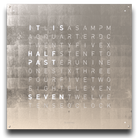 QLOCKTWO Earth 90 Creators Edition Platinum Wall Clock LG4ENPL