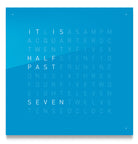 QLOCKTWO Classic Blue Candy Wall Clock 45cm FCENBC
