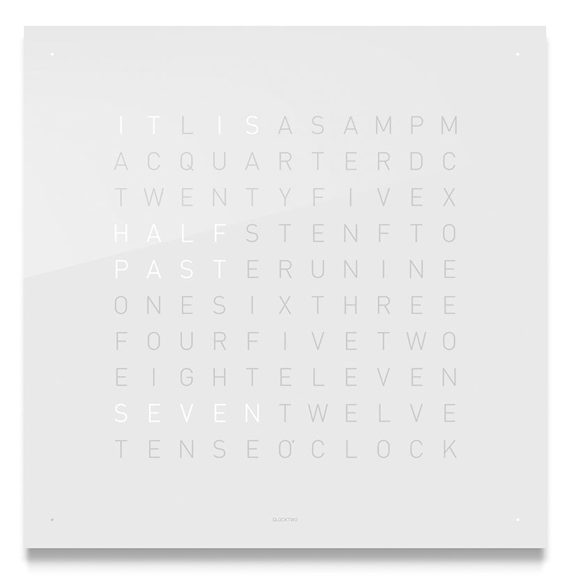 QLOCKTWO Classic Vanilla Sugar Wall Clock 45cm FCENVS