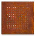QLOCKTWO Classic Creators Edition Rust Wall Clock 45cm FCENRT
