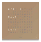 QLOCKTWO Large Hazelnut Wall Clock 90cm LG4ENHAPC
