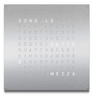QLOCKTWO Large Stainless Steel Wall Clock 90cm LG4ENSS