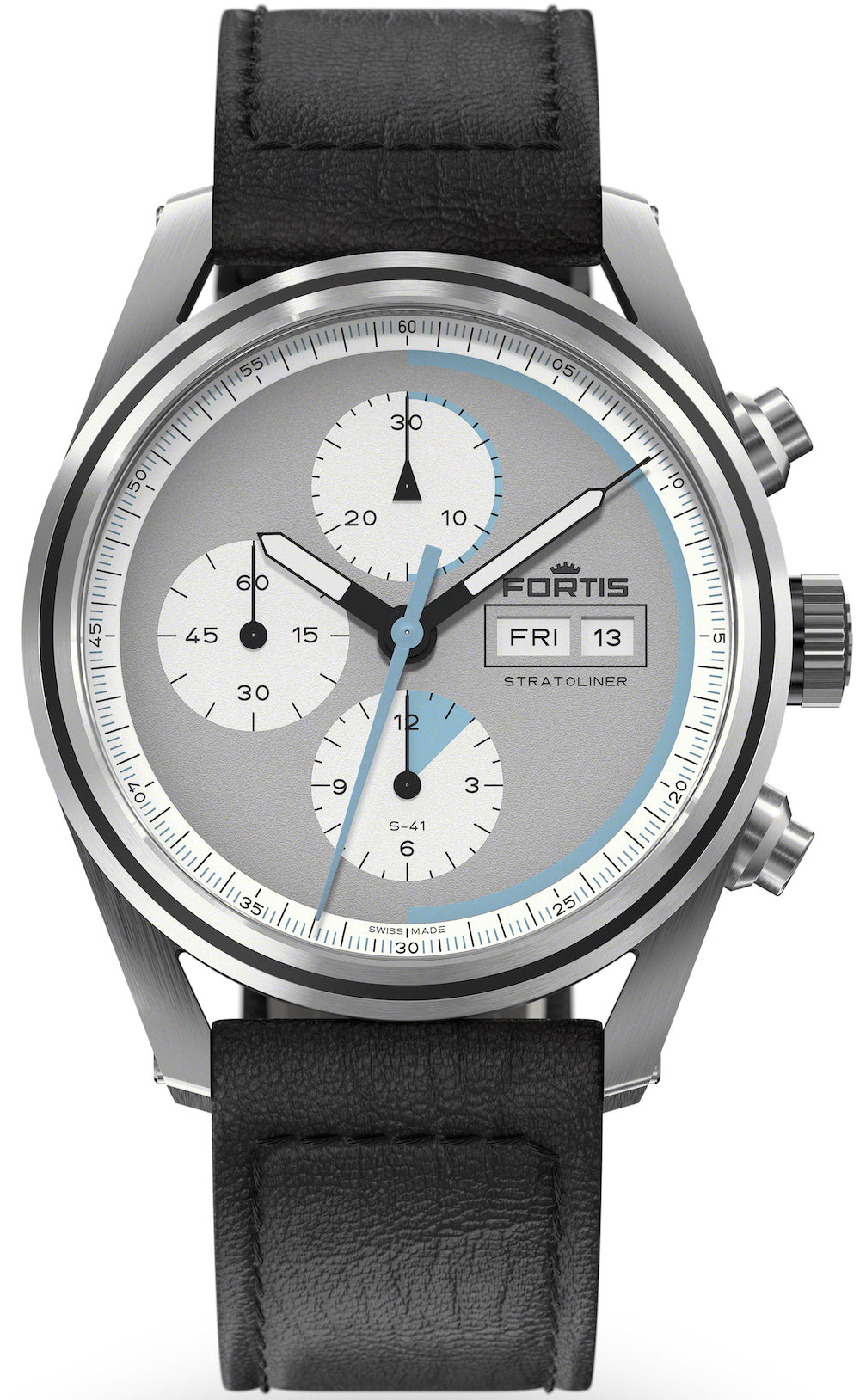 Fortis Watch Stratoliner Cool Grey Aviator Strap F2340015