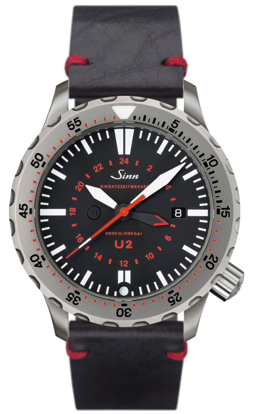 Sinn Watch U2 - EZM 5 Vintage Black With Red 1020.010 Vintage Black With Red Seam