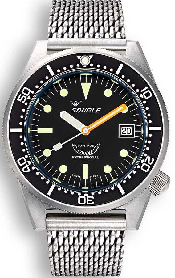 Squale Watch 1521 Black Blasted 1521BKBL.ME20