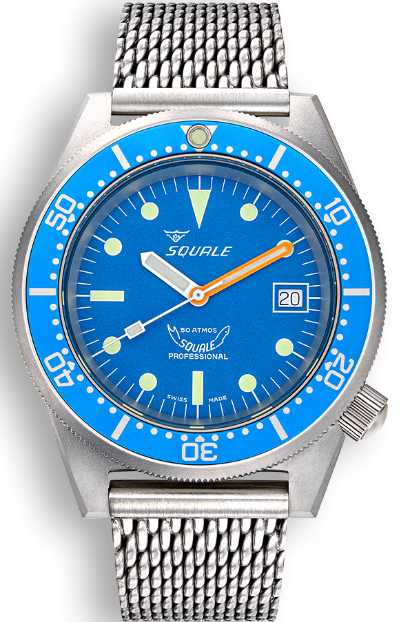 Squale Watch 1521 Blue Blasted 1521BLUEBL.ME20