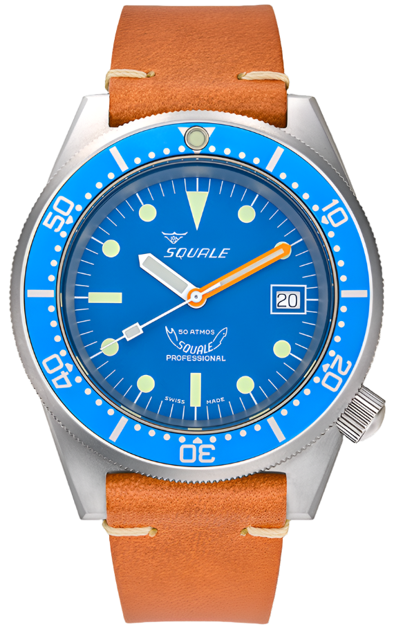 Squale Watch 1521 Blue Blasted 1521BLUEBL.PC