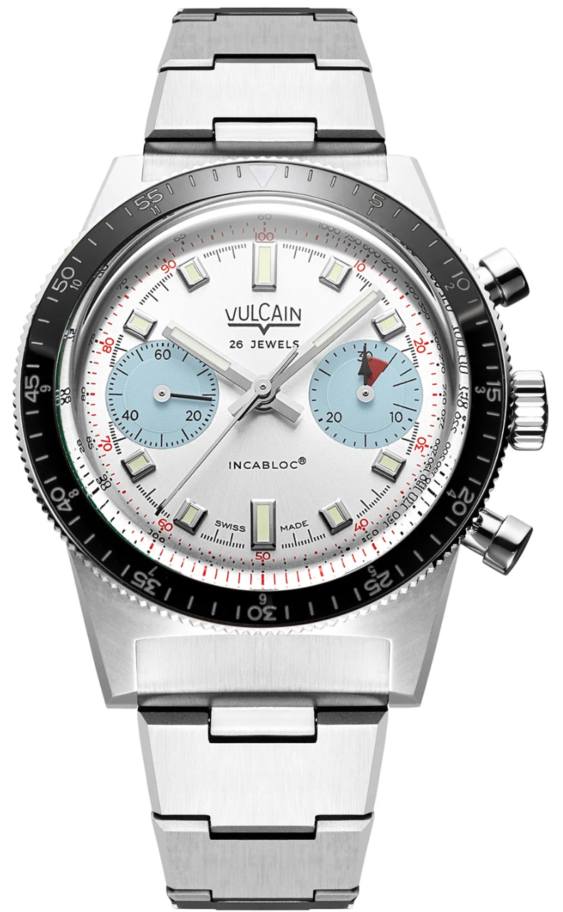 Vulcain Skindiver Chronograph Ice Blue Bracelet Limited Edition Watch 590176BL7.BHM286