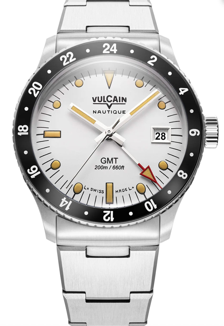 Vulcain Skindiver GMT Blanca Vintage Bracelet Watch 680174A57.BHM286