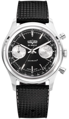 Vulcain Watch Chronograph 38mm Black Silver Rubber 640109A00.BAC243