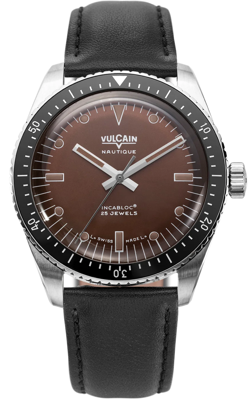 Vulcain Watch Skindiver Nautique Brown 660170A47.BAC201