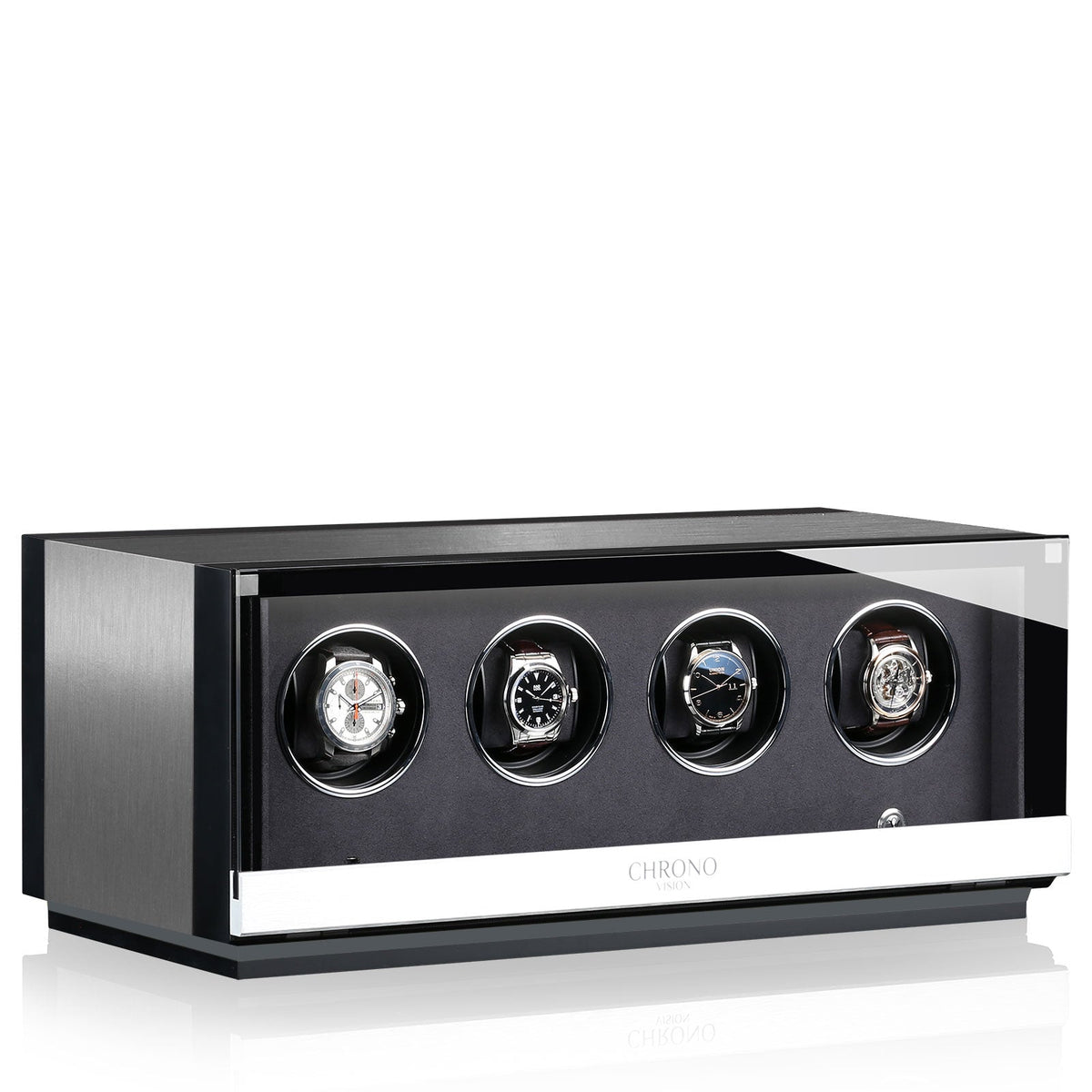 Chronovision Watch Winder Ambiance IV Alu Black Silk 70050-151.30.10