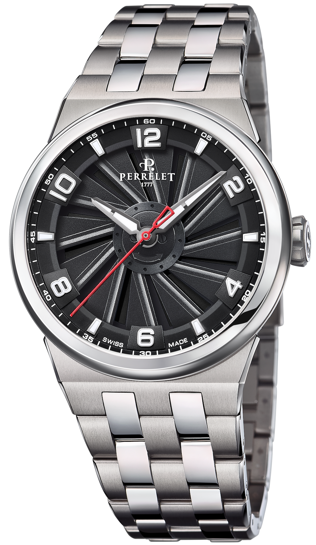 Perrelet Watch Turbine Titanium 41 Black Bracelet A4066/4