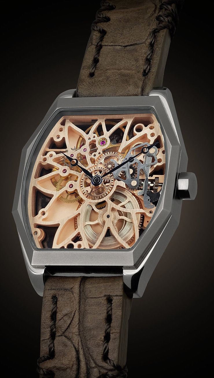 ArtyA Watch Son of Gears Son of Gears Edelweiss Gold On Steel Limited Edition Son of Gears Edelweiss Gold On Steel