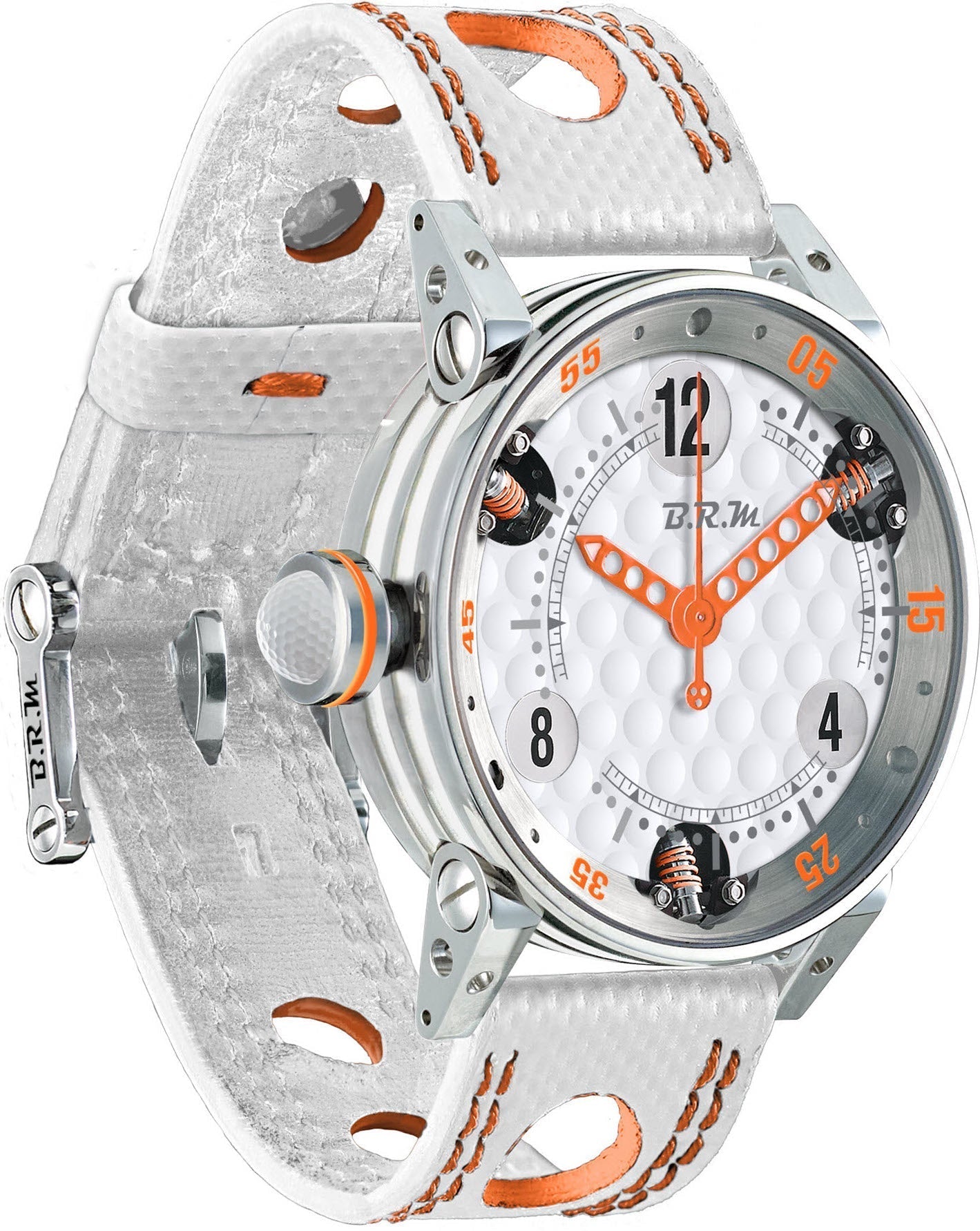 B.R.M Watch Golf Master Ladies Orange Hands GF7-38-SA-AO Image 1