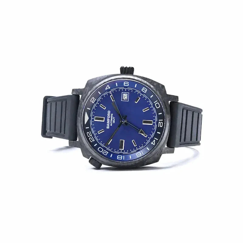 bamford-gmt-forged-carbon-rich-dark-blue-silver-accents-watch-image2