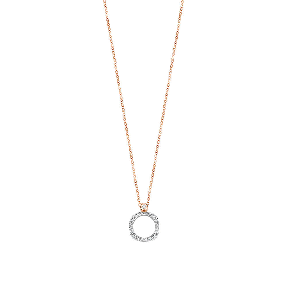 Bigli Elements 18ct Rose Gold and White Gold Diamond Pendant BIG-006 Image 1