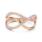 Bigli Infinity 18ct Rose Gold Diamond Ring BIG-085 Image 1