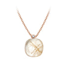 Bigli Mini Sweety Rutile Quartz and Mother Of Pearl 18ct Rose Gold  Diamond Pendant BIG-113 Image 1
