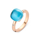 Bigli Mini Sweety Turquoise and Blue Topaz 18ct Rose Gold Diamond Ring BIG-132 Image 1