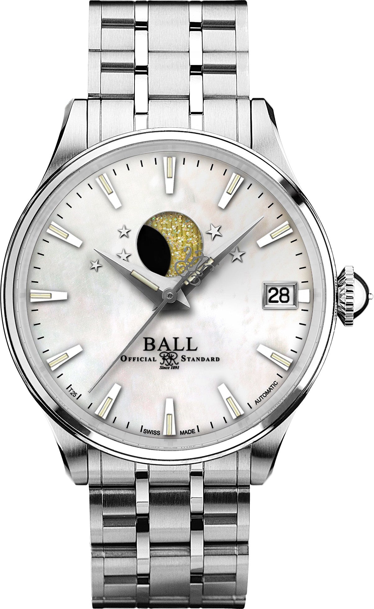 Ball Watch Company Trainmaster Moon Phase NL3082D-SJ-WH