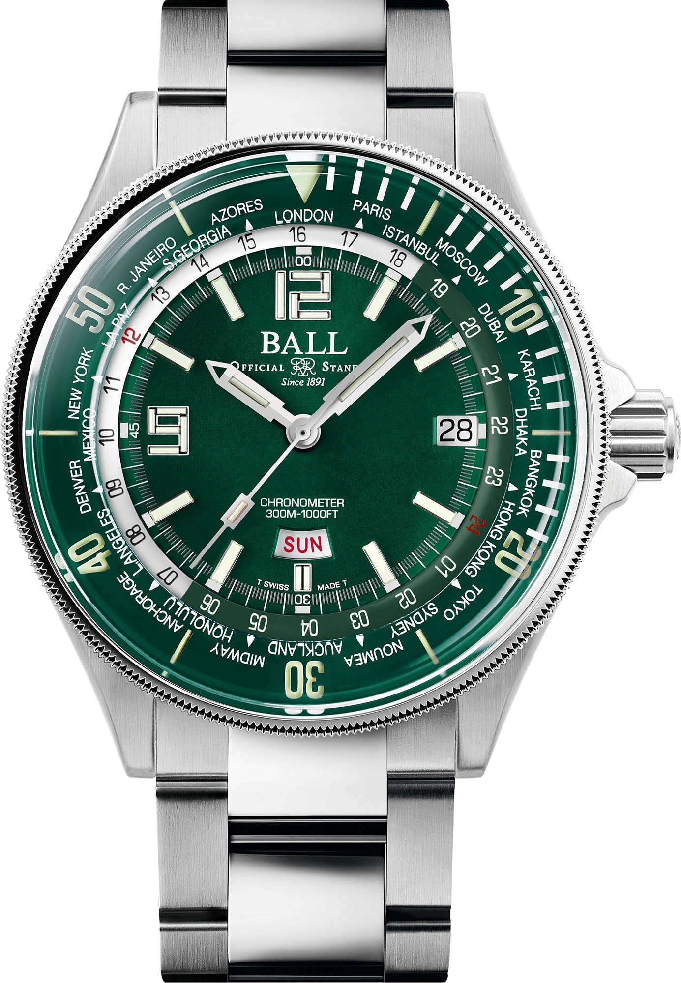 Ball Watch Company Engineer Master II Diver Worldtime Limited Edition DG2232A-SC-GR