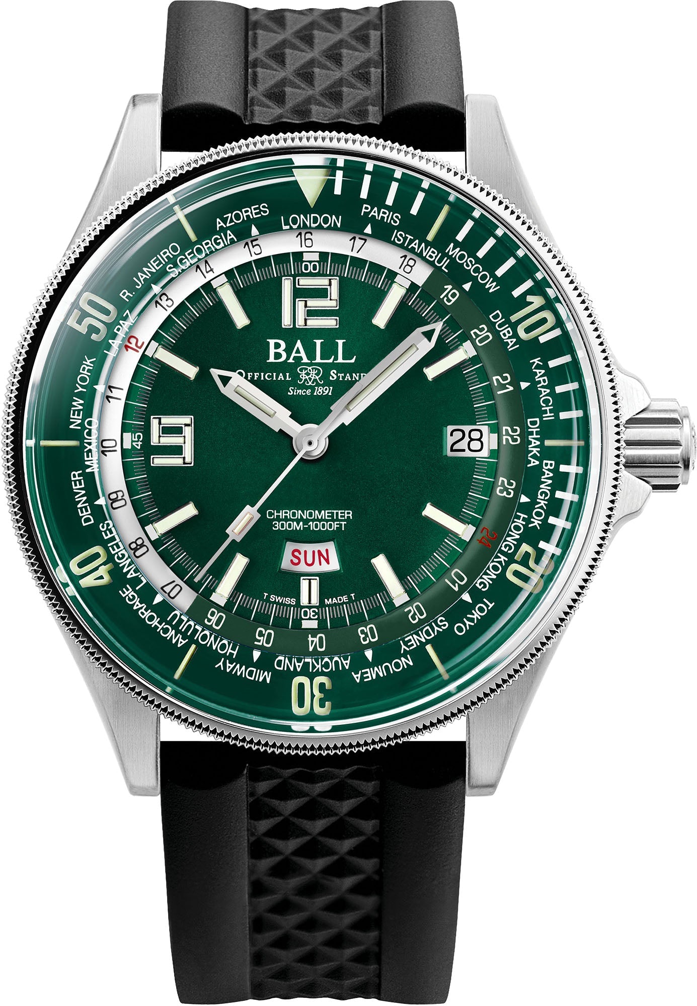 Ball Watch Company Engineer Master II Diver Worldtime Limited Edition DG2232A-PC-GR