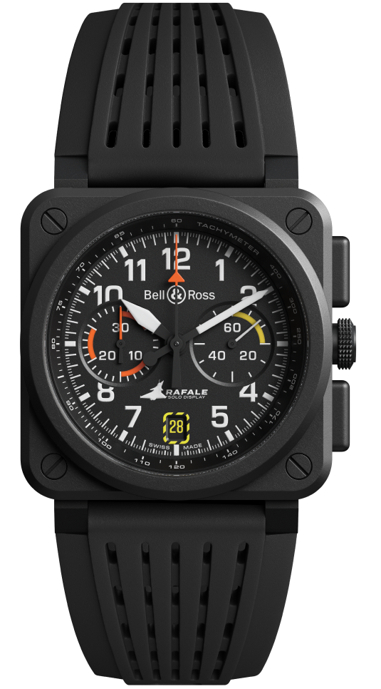 Bell && Ross BR 03 Chrono Rafale Solo Display Limited Edition Watch BR0394-RSD-CE/SRB