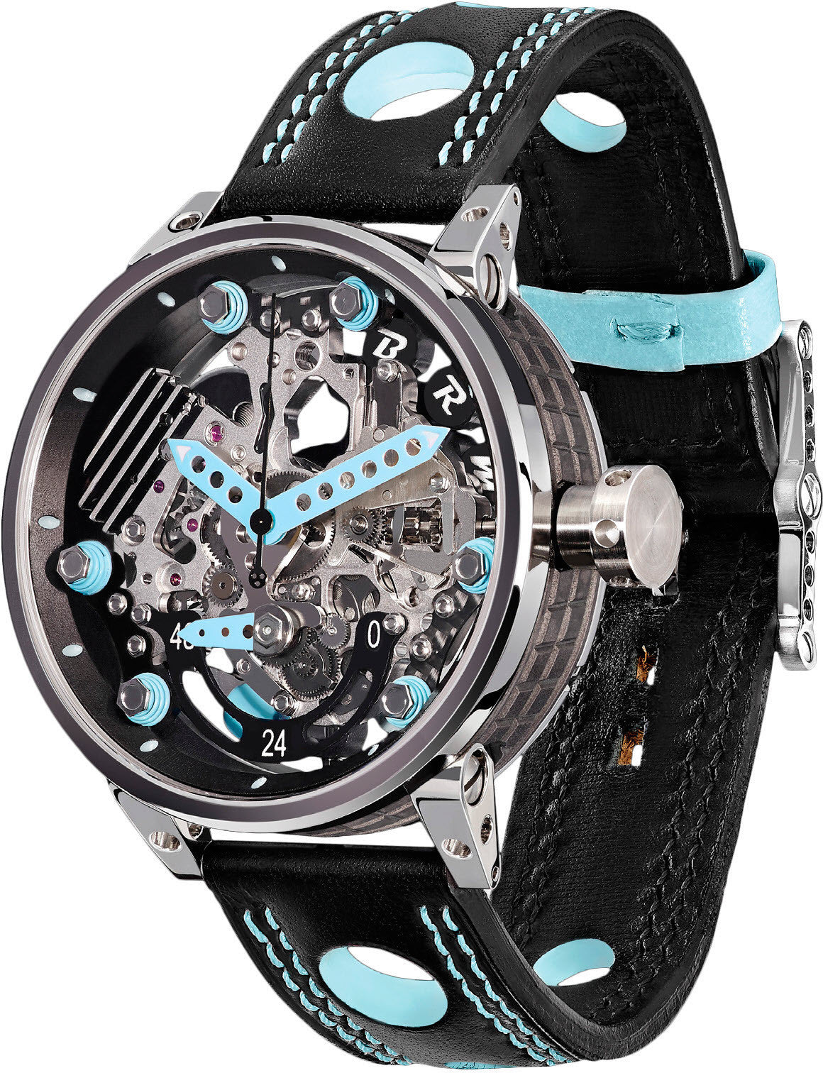 B.R.M Watch R-46 Light Blue Hands R-46-TN-ABLC