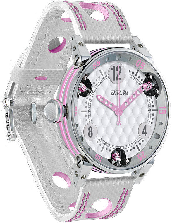 B.R.M Watch Golf Master Ladies Light Pink Hands GF7-38-SA-672